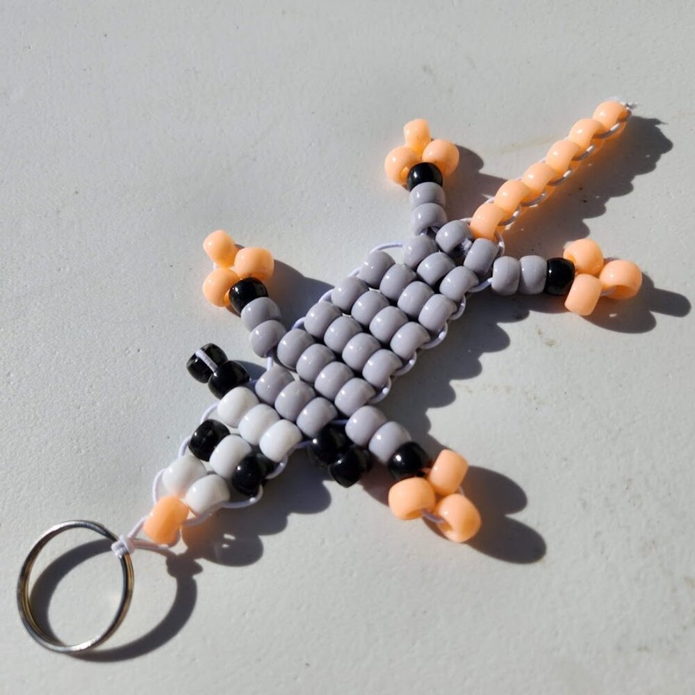 Handmade Opossum Pony Bead Keychain Christmas Kandi Beads Makes a great Easter b